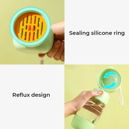 🎒🐾 2-in-1 Portable Dog Water Bottle & Food Container – Hydrate & Feed Anytime, Anywhere! 💧🍖
