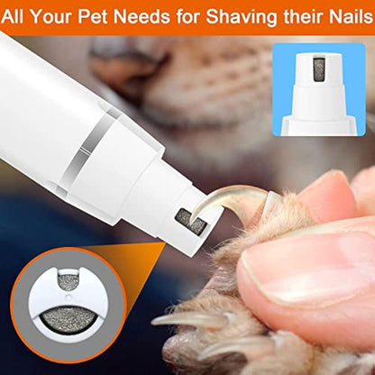✂️🐾 2-in-1 Dog Clippers & Nail Grinder Grooming Kit – Quiet, Cordless & Pet-Friendly! 🐶💅