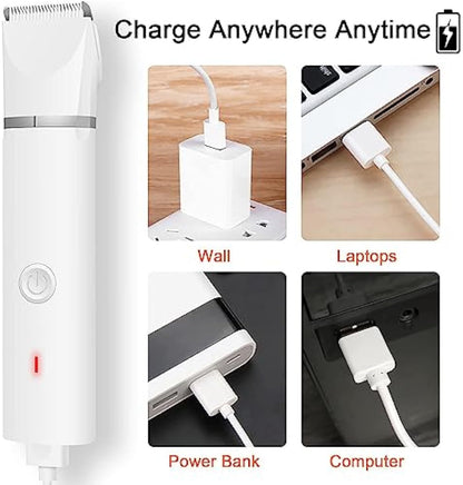 ✂️🐾 2-in-1 Dog Clippers & Nail Grinder Grooming Kit – Quiet, Cordless & Pet-Friendly! 🐶💅